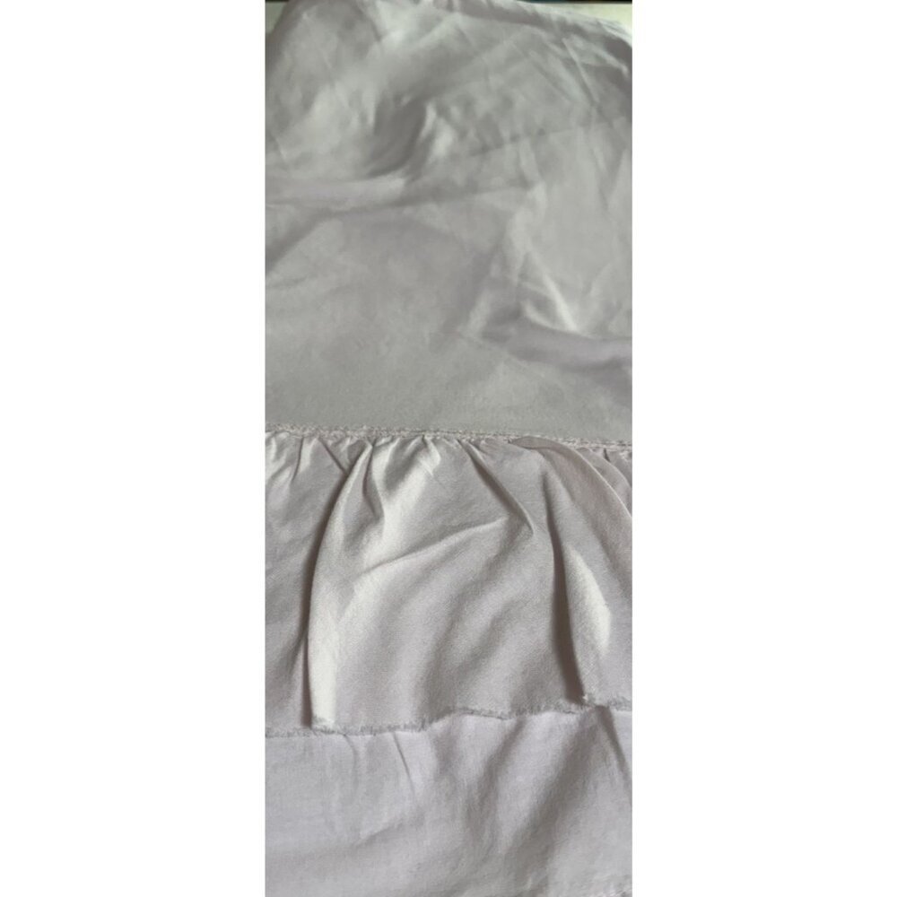 Pottery‎ Barn Teen Full Flat Ruffle Light Pink Sheet